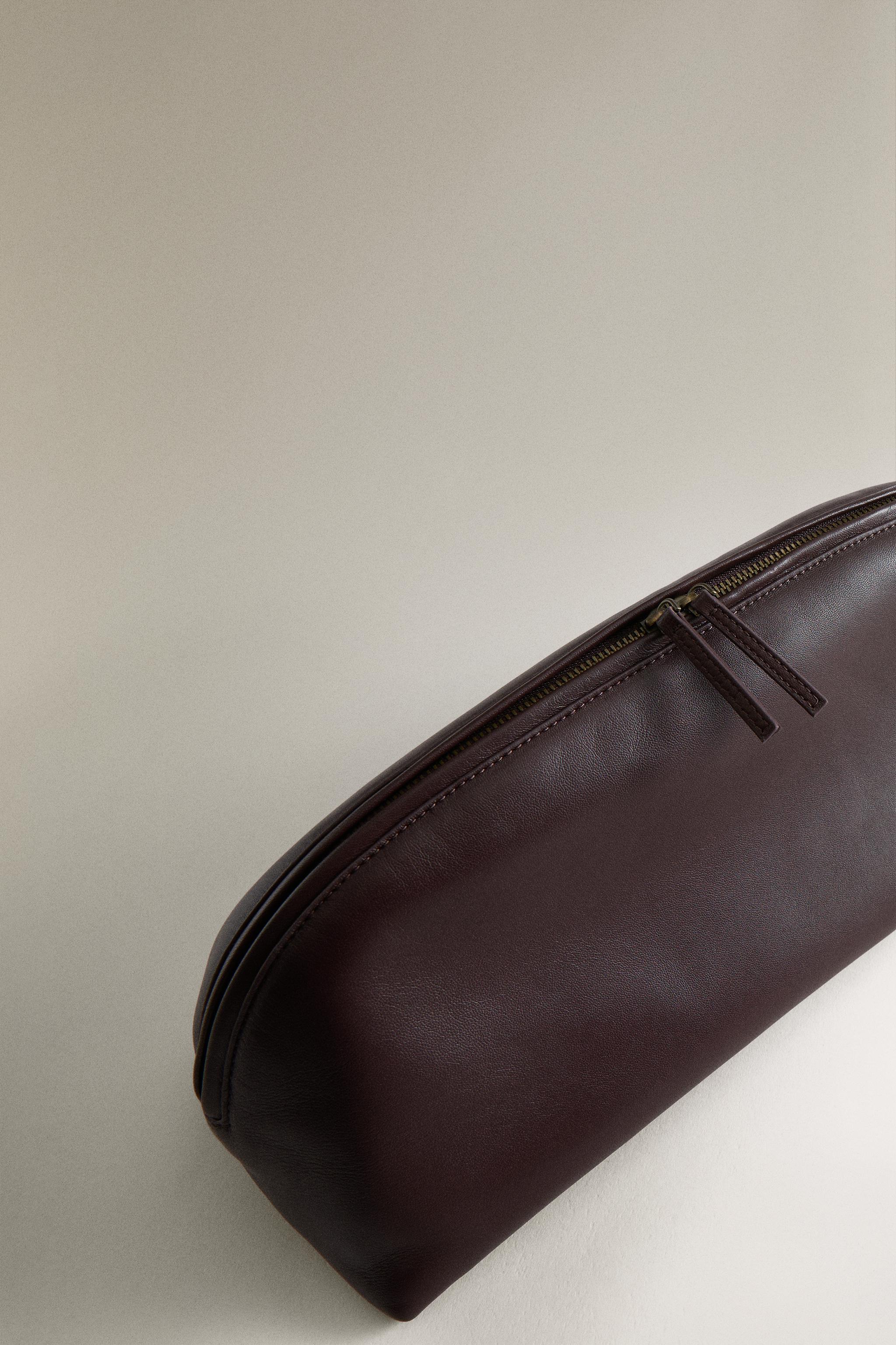 GRANDE TROUSSE DE TOILETTE CUIR DEMI-LUNE